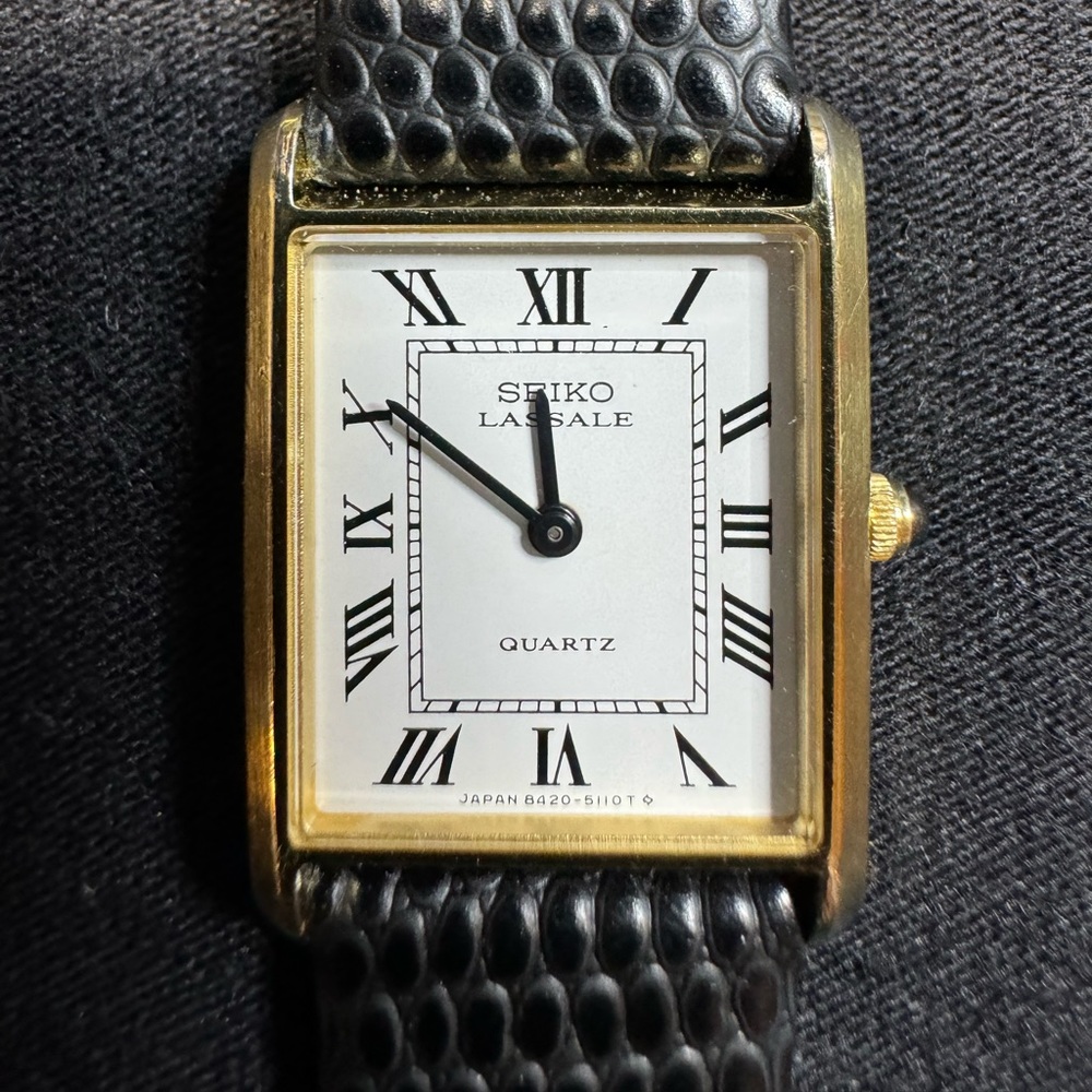 Vintage Ladies Seiko Lassale 8420-5099 Ultra Thin Quartz Watch